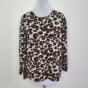 Philosophy Leopard Print Pullover Sweater | Medium